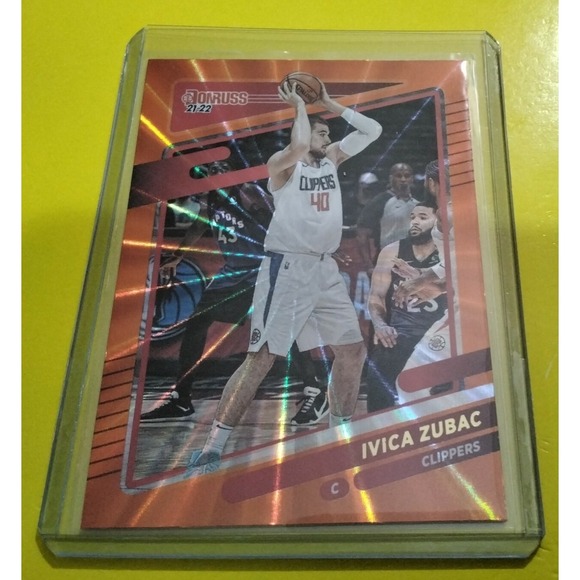 Panini Other - 2021-22 Donruss Ivica Zubac Orange Laser Parallel #194 LA Clippers Panini NBA